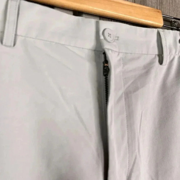 Brady Mens Short Chino Flat Front Gold Pickleball Light Grey Color Size 38 - Picture 4 of 9